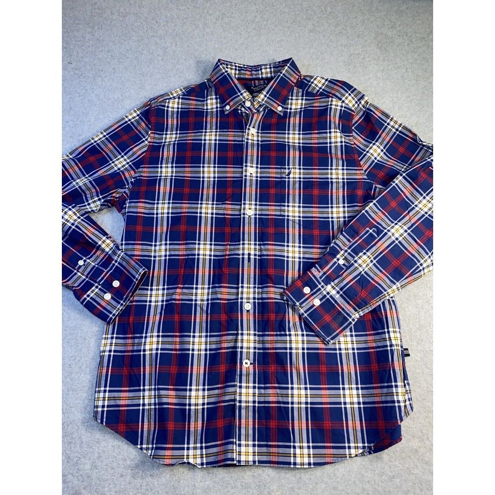 Náutica Múltiple Color 100% Cotton Button‎ Down Dress Shirt Mens Size Large